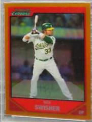 Nick Swisher [Orange Refractor] #76 Baseball Cards 2007 Bowman Chrome Prices