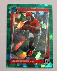 Jonathan India [Cracked Ice Green] Baseball Cards 2021 Panini Donruss Optic Prices