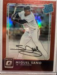 Miguel Sano [Red] #RR-MS Baseball Cards 2016 Panini Donruss Optic Rated Rookies Signatures Prices