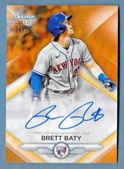 Brett Baty [Orange] Baseball Cards 2023 Bowman Sterling Rookie Autographs Prices