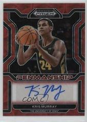 Kris Murray [Choice Red] #CP-KMU Basketball Cards 2022 Panini Prizm Draft Picks College Penmanship Autographs Prices