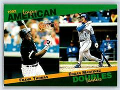 Frank Thomas, Edgar Martinez Baseball Cards 1993 Score Select Stat Leaders Prices