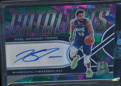 Karl Anthony Towns [Marble] #CAS-KAT Basketball Cards 2021 Panini Spectra Catalysts Signatures Prices