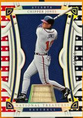 Chipper Jones [Gold] #59 Baseball Cards 2023 Panini National Treasures Red White and Blue Prices