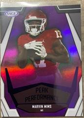 Marvin Mims #PK-MM Football Cards 2023 Sage Peak Performance Prices