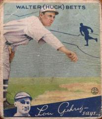 Huck Betts Baseball Cards 1934 Goudey Prices