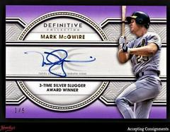 Mark McGwire [Purple] #LAC-MMC Baseball Cards 2022 Topps Definitive Legendary Autograph Collection Prices