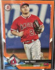 Mike Trout [Orange] #1 Baseball Cards 2018 Bowman Prices