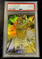 Shohei Ohtani [Gold Minted] #150 Baseball Cards 2018 Topps Fire Prices