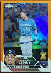 Julio Rodriguez [Orange] #ASGC-1 Baseball Cards 2023 Topps Chrome Update All Star Game Prices