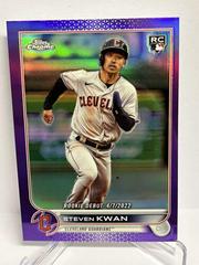 Steven Kwan [Purple] Baseball Cards 2022 Topps Chrome Update Prices