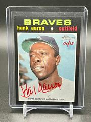 Hank Aaron [Red Ink] #HA Baseball Cards 2020 Topps Heritage Real One Autographs Prices