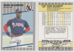 Mark McLemore #484 Baseball Cards 1989 Fleer Prices