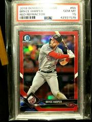 Bryce Harper [Red Refractor] #84 Baseball Cards 2018 Bowman Chrome Prices
