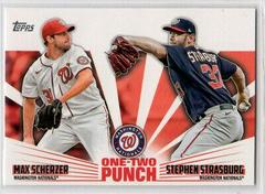 Stephen Strasburg, Max Scherzer Baseball Cards 2023 Topps One Two Punch Prices