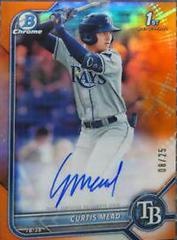 Curtis Mead [Orange Refractor] #CPA-CM Baseball Cards 2022 Bowman Chrome Prospect Autographs Prices
