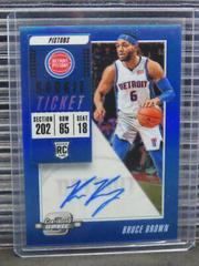 Bruce Brown [Blue Jersey Autograph Blue] Basketball Cards 2018 Panini Contenders Optic Prices