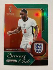 Raheem Sterling [Green] Soccer Cards 2022 Panini Prizm World Cup Scorers Club Prices