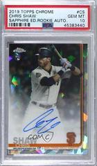 Chris Shaw Baseball Cards 2019 Topps Chrome Sapphire Rookie Autographs Prices