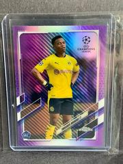 Youssoufa Moukoko [Purple Carbon Fiber] #55 Soccer Cards 2020 Topps Chrome UEFA Champions League Prices