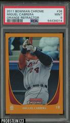 Miguel Cabrera [Orange Refractor] #36 Baseball Cards 2011 Bowman Chrome Prices