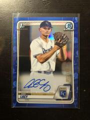 Asa Lacy [Blue Refractor] Baseball Cards 2020 Bowman Draft Picks Chrome Autographs Prices