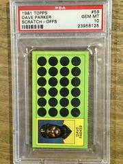 Dave Parker #59 Baseball Cards 1981 Topps Scratch Offs Prices