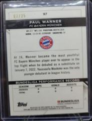 Paul Wanner [Orange] Soccer Cards 2021 Topps Finest Bundesliga Prices