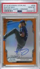 Dustin May [Orange] #DM Baseball Cards 2019 Bowman Sterling Prospect Autographs Prices