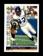 Henry Thomas Football Cards 1993 Upper Deck Prices