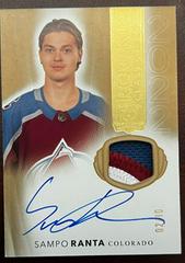 Sampo Ranta [Gold Autograph Patch] #2022-SR Hockey Cards 2021 Upper Deck The Cup Rookie Class of 2022 Prices