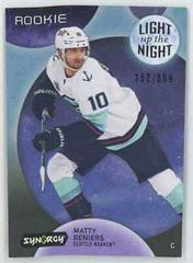 Matty Beniers [Blue] #LNR-BE Hockey Cards 2022 Upper Deck Synergy Light Up The Night Rookies Prices