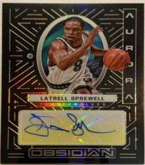 Latrell Sprewell [Yellow] #AUR-LSP Basketball Cards 2021 Panini Obsidian Aurora Autographs Prices