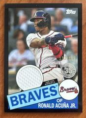 Ronald Acuna Jr. [Black] #85ASR-RA Baseball Cards 2020 Topps 1985 35th Anniversary Relics Prices