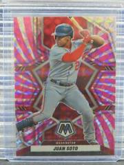 Juan Soto [Pink Swirl] #127 Baseball Cards 2022 Panini Mosaic Prices