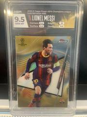 Lionel Messi [Gold Refractor] Soccer Cards 2020 Topps Finest UEFA Champions League Prices