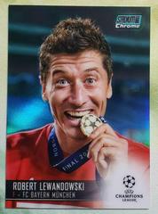 Robert Lewandowski [Aqua Refractor] Soccer Cards 2020 Stadium Club Chrome UEFA Champions League Prices