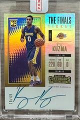 Kyle Kuzma [Horizontal Autograph the Finals] Basketball Cards 2017 Panini Contenders Prices