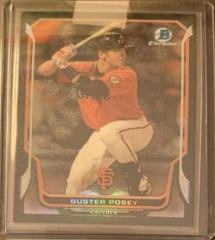 Buster Posey [Black Static Refractor] #38 Baseball Cards 2014 Bowman Chrome Prices