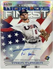 Trea Turner [Autograph] Baseball Cards 2023 Topps Finest 2000 World's Prices