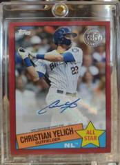 Christian Yelich [Red] #85A-CY Baseball Cards 2020 Topps 1985 35th Anniversary Autographs Prices