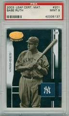 Babe Ruth #201 Baseball Cards 2003 Leaf Certified Materials Prices