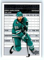 Erik Karlsson Hockey Cards 2023 Upper Deck Stat Box Fillers Prices