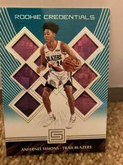 Anfernee Simons [Aqua] Basketball Cards 2018 Panini Status Rookie Credentials Prices