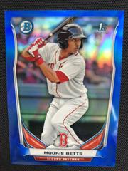 Mookie Betts [Chrome Blue Refractor] Baseball Cards 2014 Bowman Prospects Prices