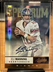 Eli Manning [Spectrum Gold Autograph] #66 Football Cards 2012 Panini Absolute Prices