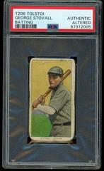 George Stovall [Batting] #NNO Baseball Cards 1909 T206 Tolstoi Prices
