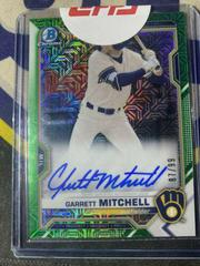 Garrett Mitchell [Green Refractor] #BMA-GM Baseball Cards 2021 Bowman Chrome Mega Box Mojo Autographs Prices