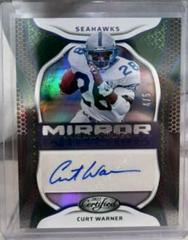 Curt Warner [Green] #MS-CW Football Cards 2022 Panini Certified Mirror Signatures Prices