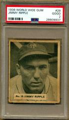 Jimmy Ripple #28 Baseball Cards 1936 World Wide Gum Prices
